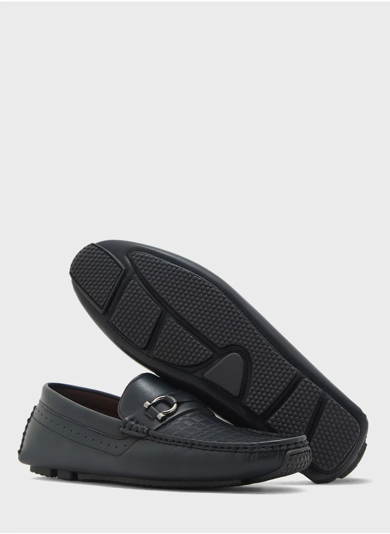 Robert Wood Faux Leather Driver Loafers