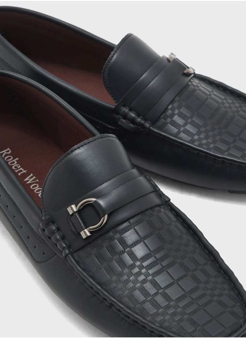 Robert Wood Faux Leather Driver Loafers