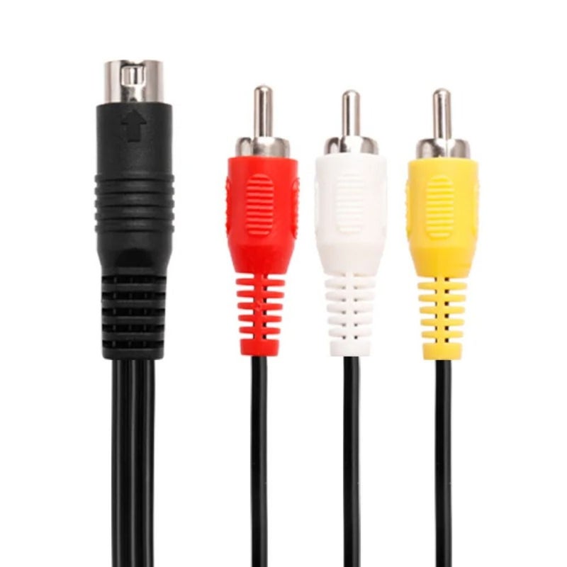 9 Pin AV Audio Video Cable 1pc For SEGA MD 2 3 RCA Converter Lead Wire - Image 5