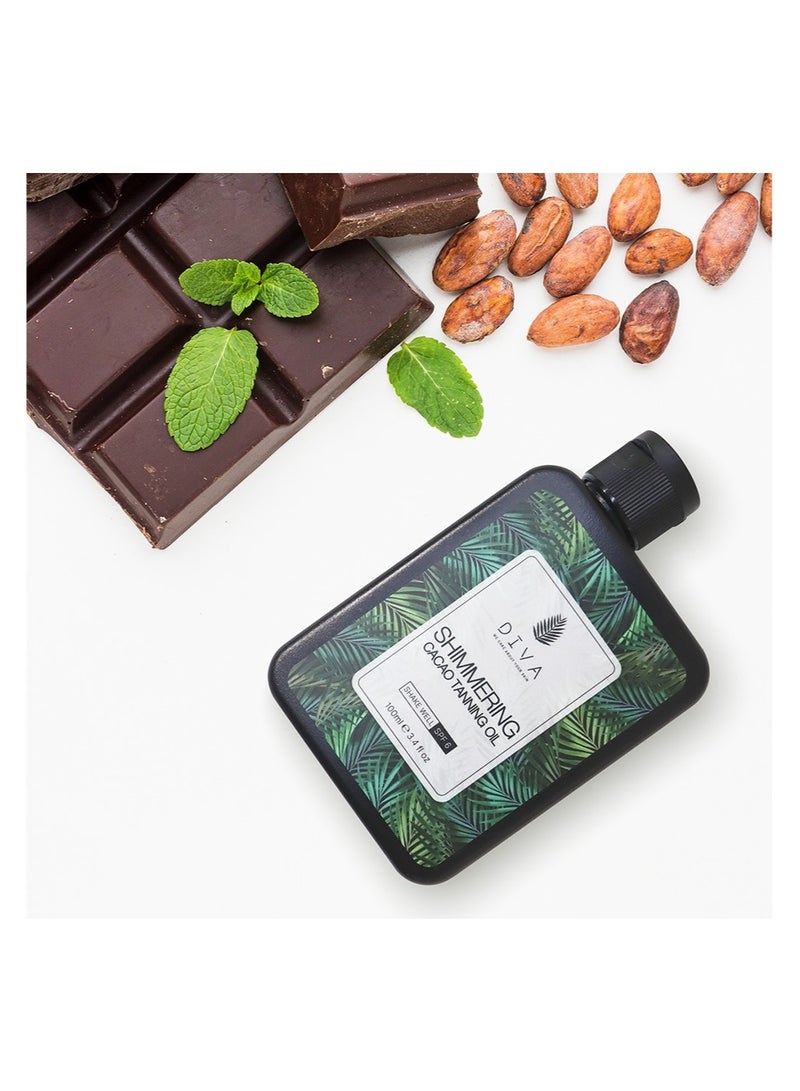 ديفا زيت تسمير البشرة بالكاكاو اللامع 100مل - Image 2