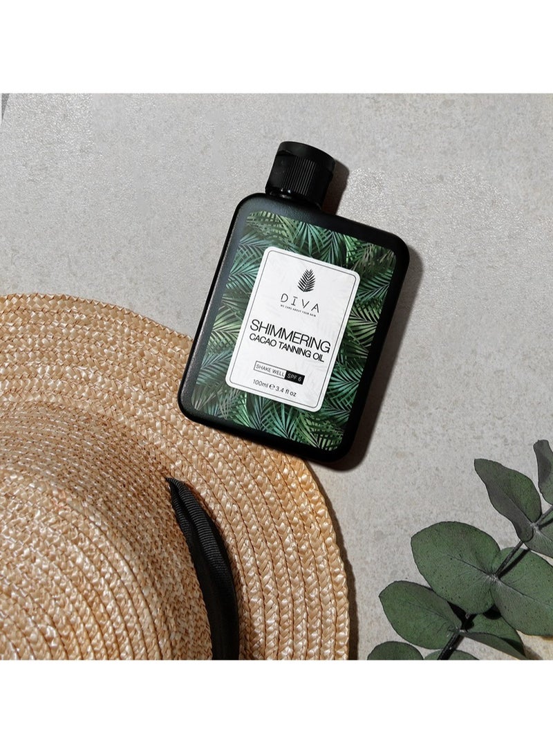ديفا زيت تسمير البشرة بالكاكاو اللامع 100مل - Image 3