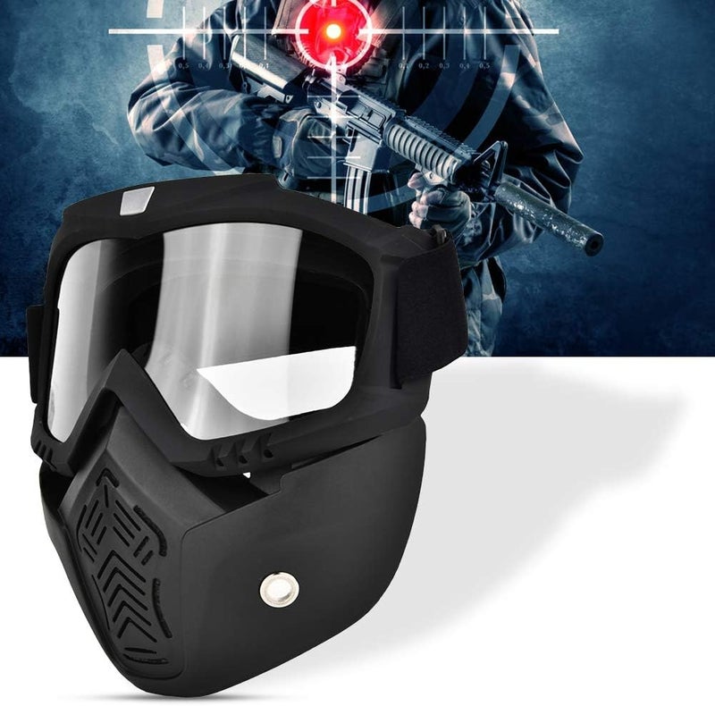 comfrt Full Face Protection, Wind, Shock, Dust and UV Protection for Skiing, Rock Climbing, Travel(Transparent) - Image 4