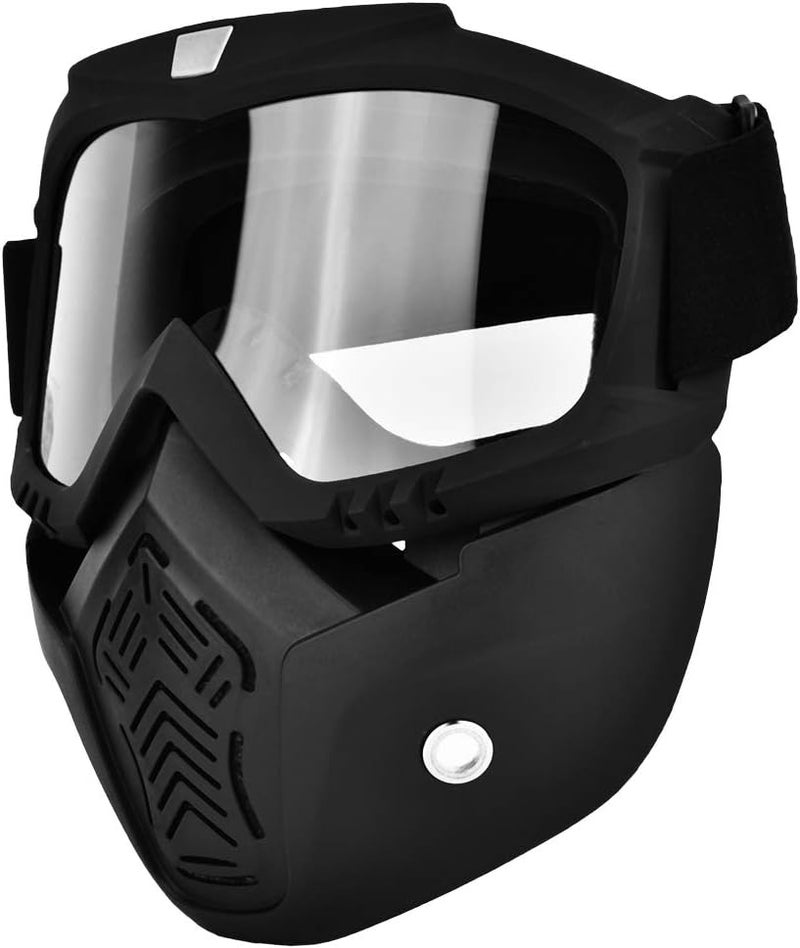 comfrt Full Face Protection, Wind, Shock, Dust and UV Protection for Skiing, Rock Climbing, Travel(Transparent) - Image 1