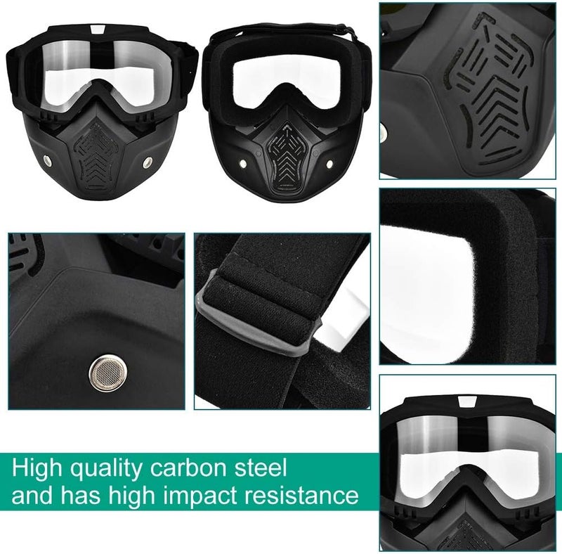 comfrt Full Face Protection, Wind, Shock, Dust and UV Protection for Skiing, Rock Climbing, Travel(Transparent) - Image 3