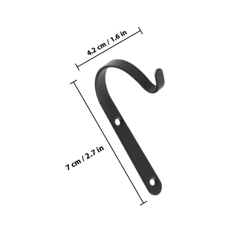أقواس حامل الأصيص المعلقة المعدنية 20 برغيًا أسود مثبتة على الحائط - Image 3