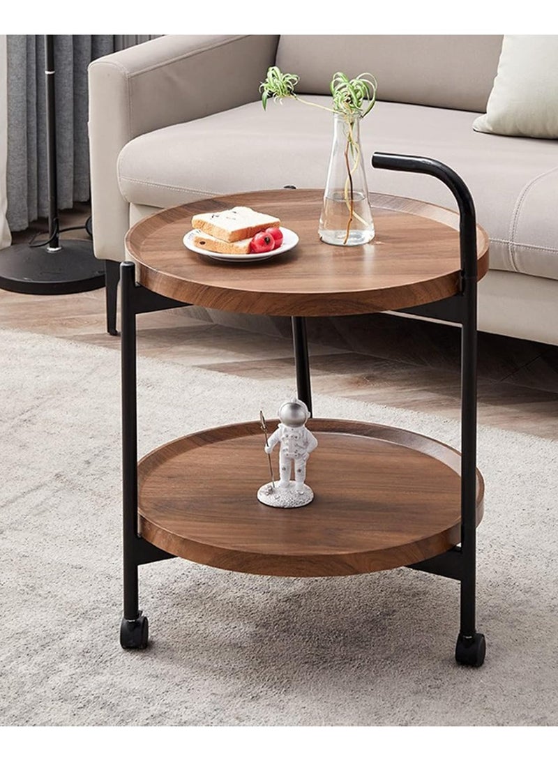 DubaiGallery Versatile Double-Layer Armrest Storage Rack with Movable Square Table - Perfect for Living Room Organization - Image 3