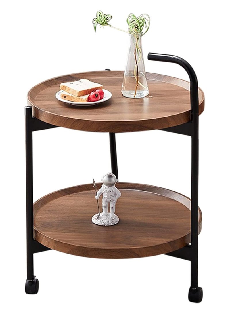 DubaiGallery Versatile Double-Layer Armrest Storage Rack with Movable Square Table - Perfect for Living Room Organization - Image 1