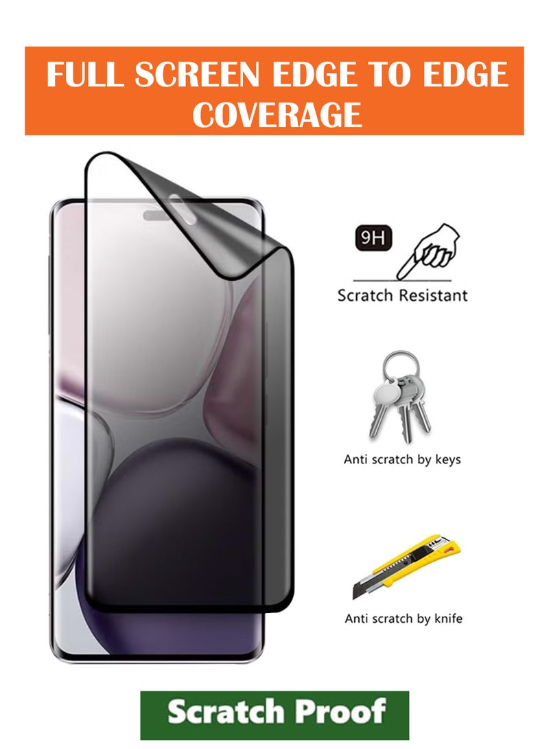 For Honor X9c - Matte Privacy Flexible Ceramic Anti-Spy Privacy Screen Protector - Delicate Touch , Higher Transparency , Easy to Install ,Anti-scratch and Bubble-free Screen Protector - Image 3