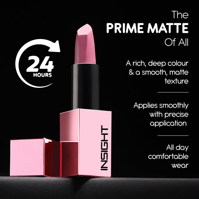Insight Insight Cosmetics Prime Matte Lipstick Infused with Hyaluronic Acid Rosehip Oil LongLasting Satin Matte Finish Hydrating FeatherLight Formula RED SNAPPER 38 gm - Image 2