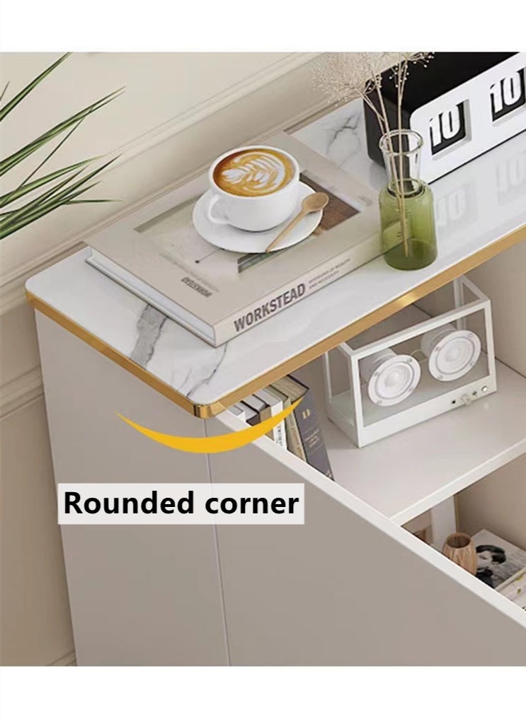 كوتيس خزانة تلفزيون، وحدة حائط بتصميم عصري، أثاث خشبي، حامل تلفزيون لغرفة المعيشة وغرفة النوم، رف تلفزيون 140×30×75 سم - Image 4