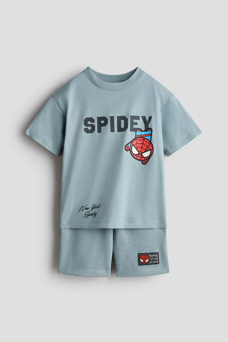 اتش اند ام طقم مطبوع من قطعتين