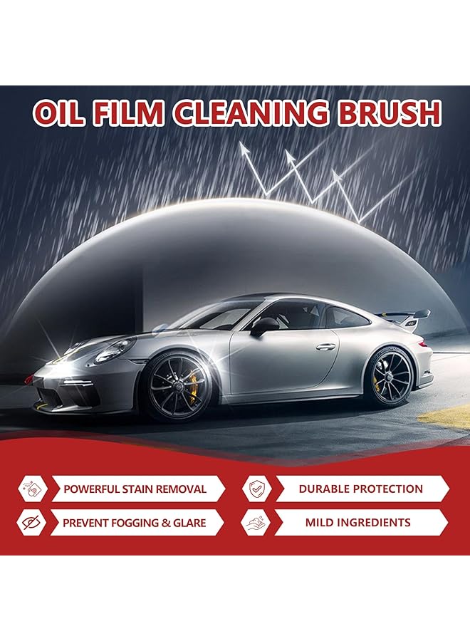 SWIUKPHE Professional Oil Film Cleaning Brush For Car Windows, Automotive Oil Film Cleaning Brush, No Damage To The Body, Highly Efficient And Powerful Removal Oil Film And Coating, 6.23 Fl Oz (Pack Of 1) - Image 2
