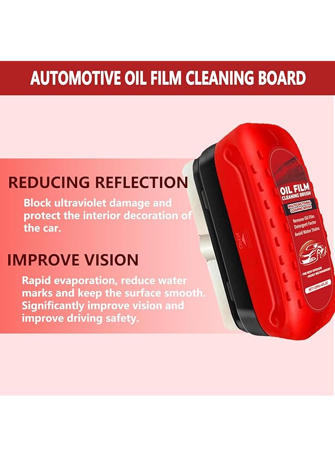 SWIUKPHE Professional Oil Film Cleaning Brush For Car Windows, Automotive Oil Film Cleaning Brush, No Damage To The Body, Highly Efficient And Powerful Removal Oil Film And Coating, 6.23 Fl Oz (Pack Of 1) - Image 4