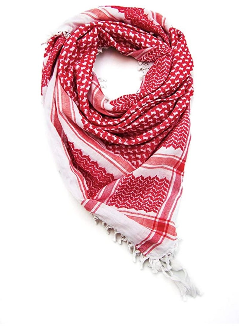 QUESERA Premium Arabic Scarf Cotton Shemagh Keffiyeh 47 x47 Arab Scarf  - Image 1