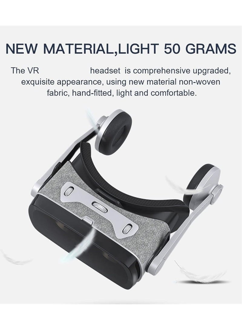 VR Headset, 3D VR Headset with Remote Controller, Virtual Reality VR 3D Glasses VR Set 3D Virtual Reality Goggles, Controller, Adjustable VR Glasses Support 4.7-6.0 Inches Smartphones - Image 4