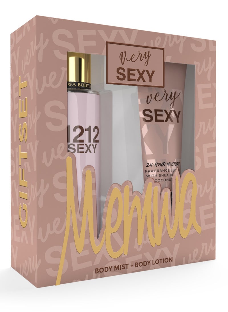 Memwa مجموعة العناية بالجسم ذات الرائحة العطرة طويلة الأمد للهدية
