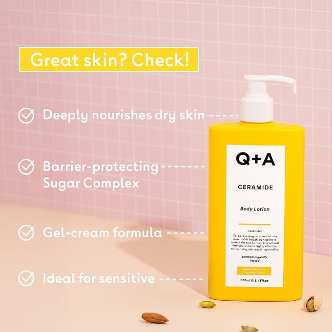 Q+A Ceramide Body Lotion, Contains Squalane, Pineapple Ceramides and a Protective Sugar Complex for Ultimate Care and Deep Hydration, 250 ml - Image 3