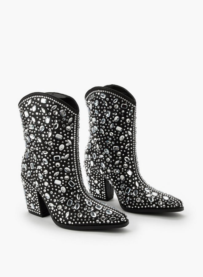 سيليست بوت نسائي طويل بمسامير - Image 3