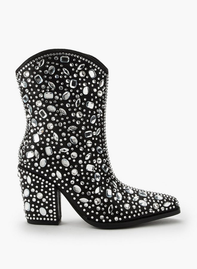 سيليست بوت نسائي طويل بمسامير - Image 2