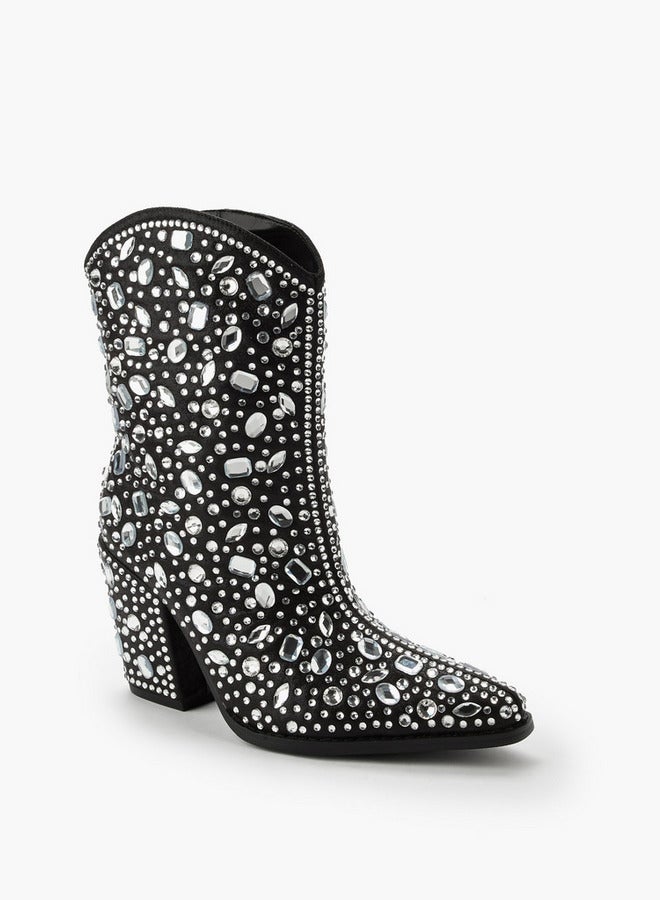 سيليست بوت نسائي طويل بمسامير - Image 1