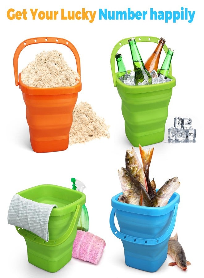 Anzmtosn Foldable Beach Bucket, Large Silicone Pail Bucket Sand Buckets Collapsible Bucket, Sand Beach Toys for Kids Adults Beach Play Camping Gear Water Food Jug, Dog Bowls, Camping - Image 5