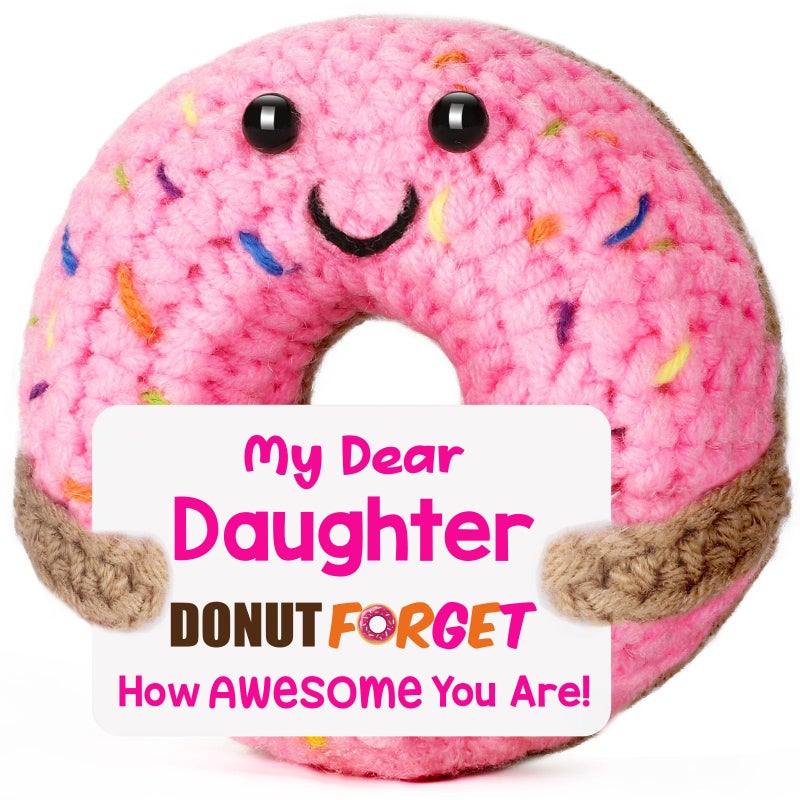 BuiltFit Gifts for Teen Girl Easter - Easter Basket Stuffers for Daughters Teens Girls Kids, Crochet Donut Birthday Graduation Cute Trendy Stuff Gift for Kid 16 Years Old Teenager Girl from Mom Dad - Image 1
