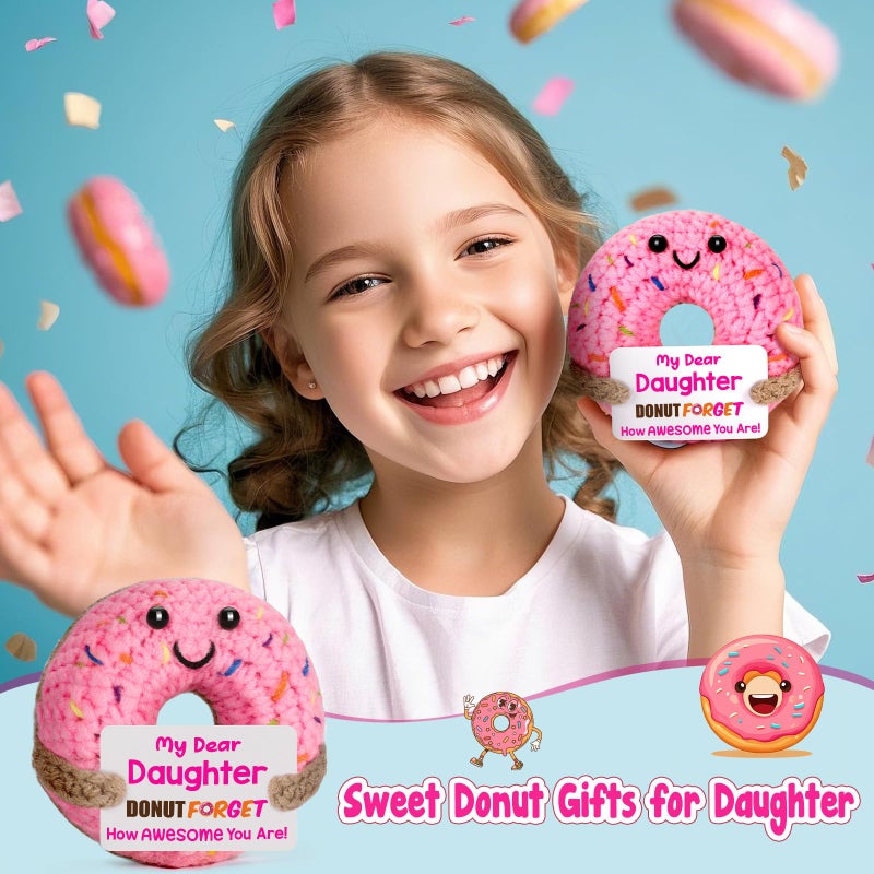 BuiltFit Gifts for Teen Girl Easter - Easter Basket Stuffers for Daughters Teens Girls Kids, Crochet Donut Birthday Graduation Cute Trendy Stuff Gift for Kid 16 Years Old Teenager Girl from Mom Dad - Image 2