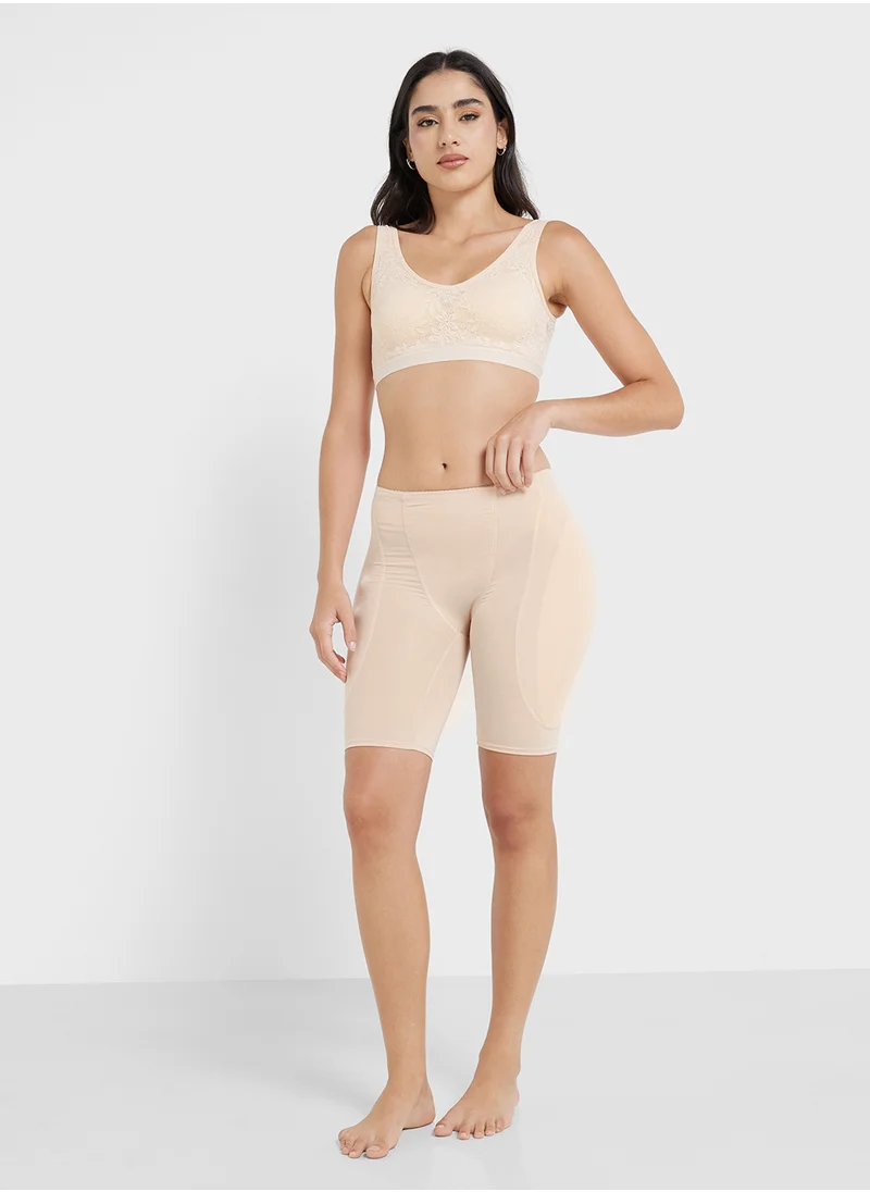 جينجر Sculpt High-Waisted Mid Thigh Shorts