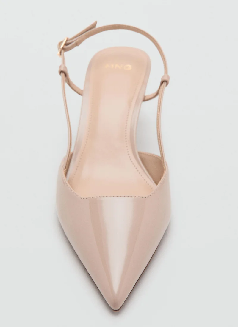 Mango 80-NUDE Patent Heeled Shoes for Women | Best Price UAE