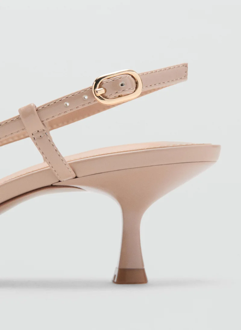 Mango 80-NUDE Patent Heeled Shoes for Women | Best Price UAE