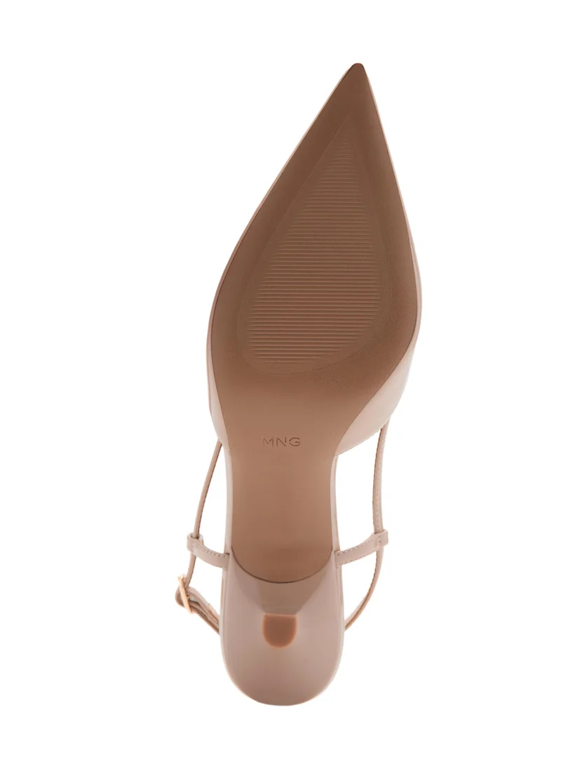 Mango 80-NUDE Patent Heeled Shoes for Women | Best Price UAE