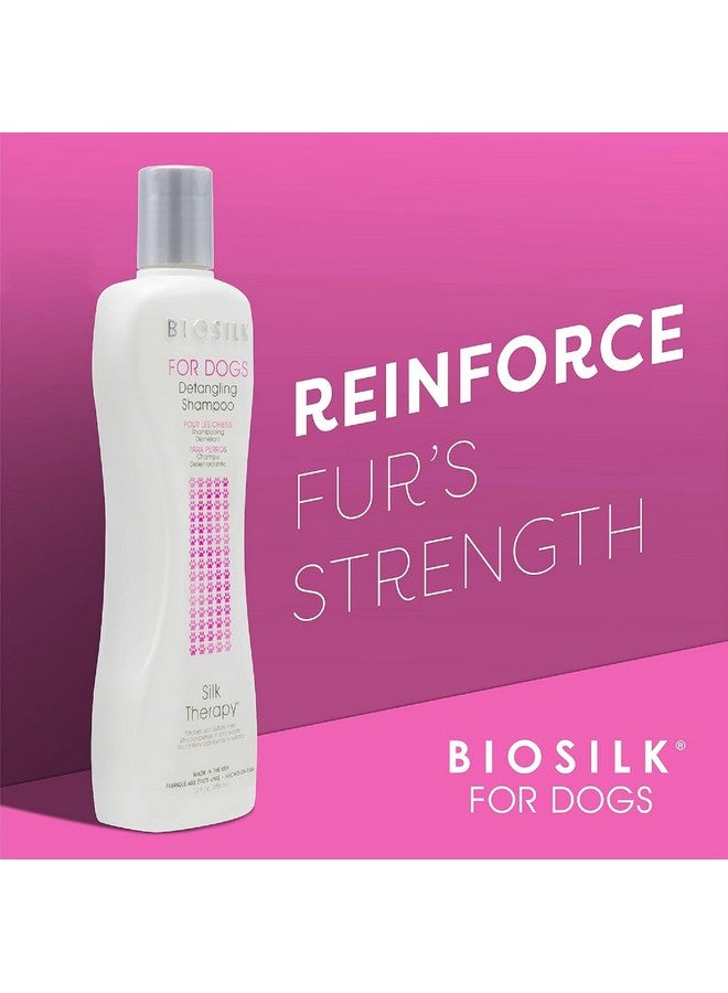بيوسيلك شامبو بيو سيلك المرطب لفك تشابك شعر الكلاب - مزيل تشابك شعر الكلاب، ينظف ويرطب ويفك تشابكه - شامبو مزيل للتشابك للكلاب، مستلزمات العناية، 12 أونصة سائلة - Image 3