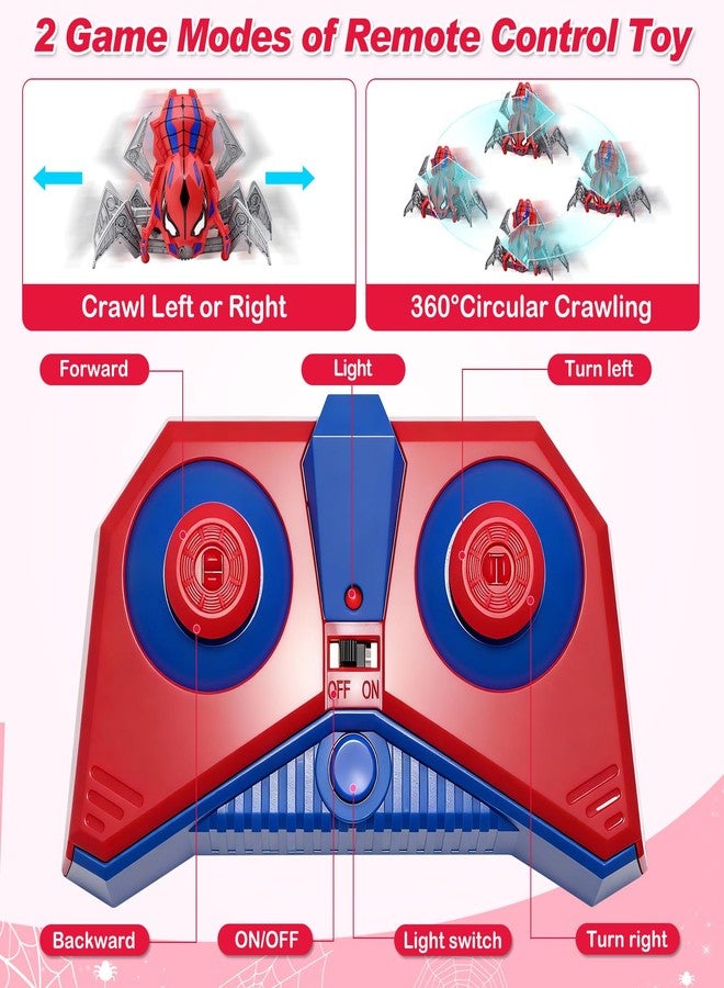 Rakay Remote Control Spider Toy for Boys, 2.4GHz RC Crawling Spidey Robot Toy for Kids, Cool Toy Spider Mecha with Eye Lights, Halloween Christmas Birthday Gifts for Boys Girls Ages 3-12 - Image 3