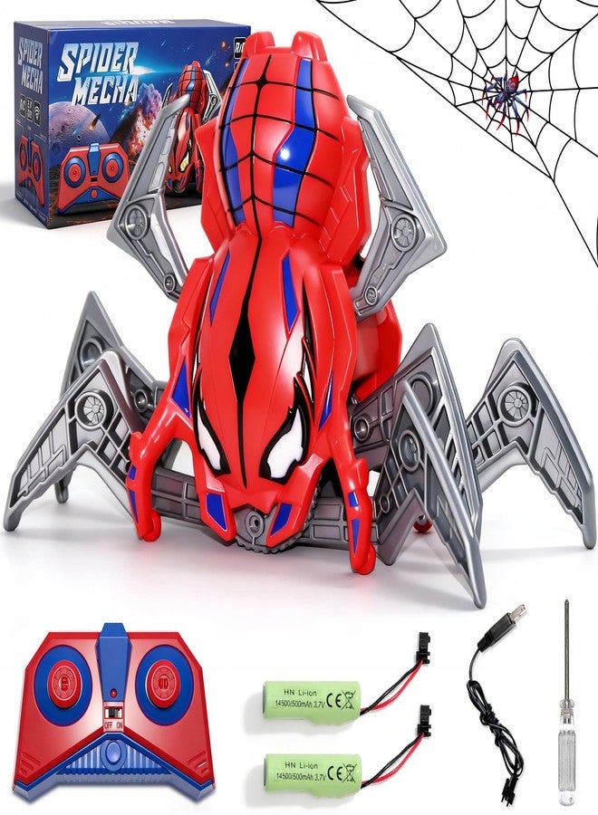 Rakay Remote Control Spider Toy for Boys, 2.4GHz RC Crawling Spidey Robot Toy for Kids, Cool Toy Spider Mecha with Eye Lights, Halloween Christmas Birthday Gifts for Boys Girls Ages 3-12 - Image 1
