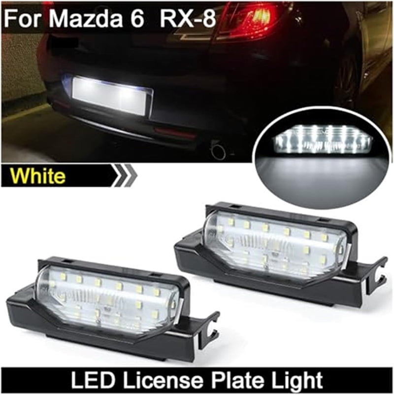 DEMULAX 2Pcs White License Plate Light for Mazda - Image 5