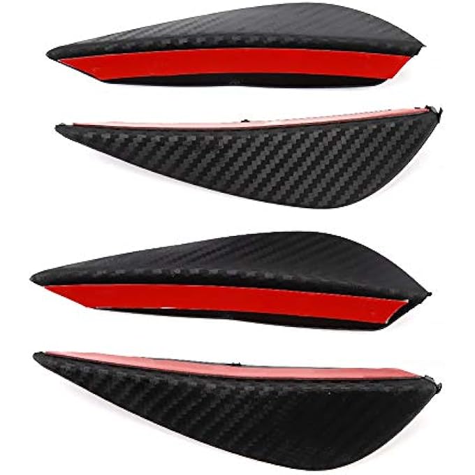 Yechiry Bumper Lip, Front Bumper Wind Splitter Trim Kit, Carbon Fiber Style Lip with Self Adhesive Design, Universal Fit for Most Cars - Image 3