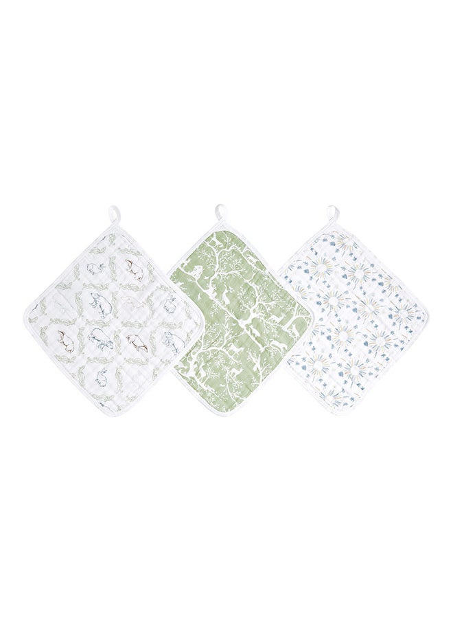 aden + anais Pack Of 3 Essentials Muslin Washcloth - Harmony  - Image 1