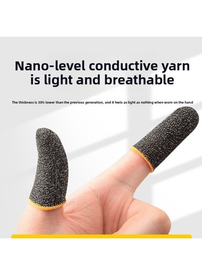 Mobile Phone Game Handle Hand Swimming Finger Sleeve King Eat Chicken Auxiliary Super God Artifact Walking Handle Manufacturers Shipped-Product Color:Silver Fiber Black Blue Edge - Image 2