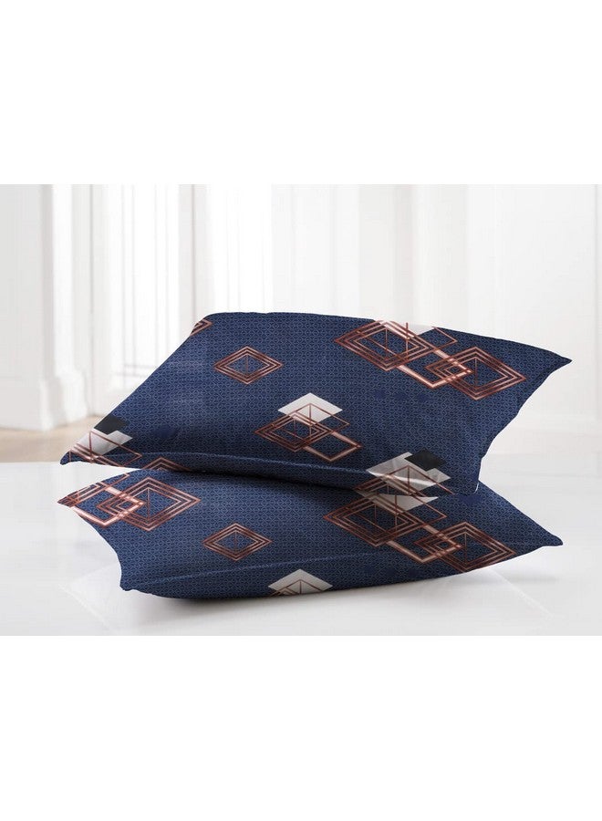 BSB HOME BSB HOME Premium Double Bedsheet with 2 Pillow Covers - 160 TC Supersoft Microfiber - Breathable & Wrinkle Free - 3 Pcs Set | Blue and Brown  - Image 4