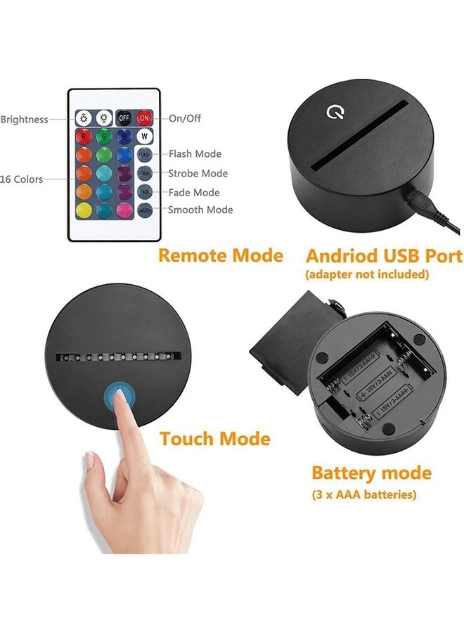 NIBEMINENT Umbrella Shape 3D LED Vision Light Table Lamp Multicolour - Image 3