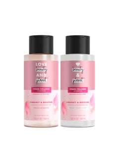 love beauty and planet Love Beauty and Planet Shampoo & Conditioner Murumuru Butter & Rose 2 Count for Color-Treated Hair Shampoo and Conditioner Silicone Free, Paraben Free and Vegan 13.5 oz 