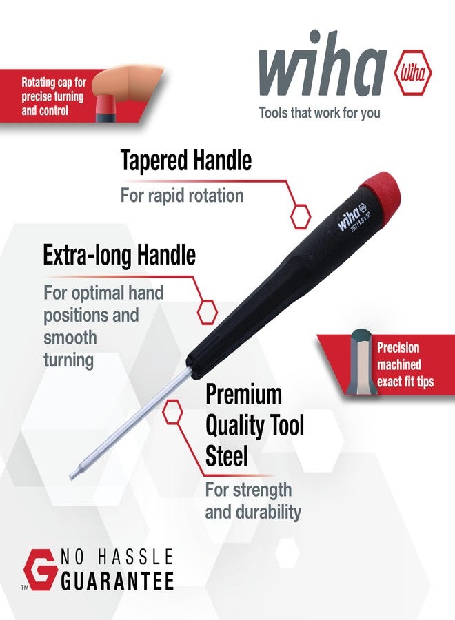 Wiha 26390 Screwdriver Set, Hex Metric With Precision Handle, 7-3.0mm, 7 Piece - Image 2