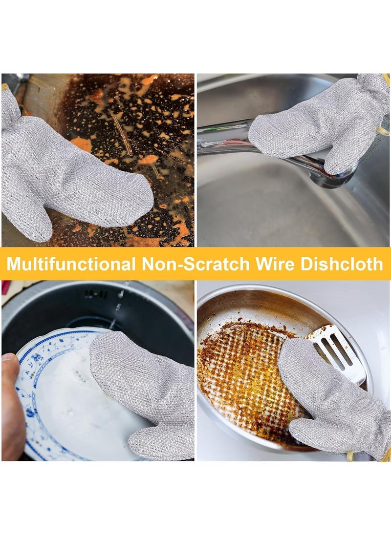 Pamidhar Pamidhar Dishwashing Hand Gloves Waterproof NonScratch Kitchen Cleaning Gloves Reusable for Washing Dishes Pots Pans and Sinks HeatResistant Durable  - Image 2