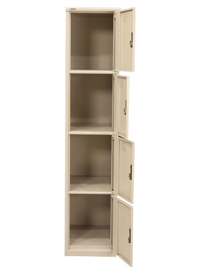RIGID Steel Curved 4 Doors locker Beige 180x38x46.5cm  - Image 5