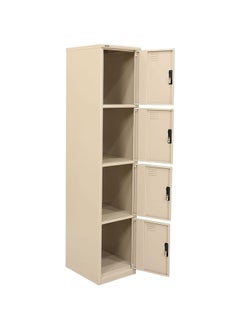 RIGID Steel Curved 4 Doors locker Beige 180x38x46.5cm  - Image 4