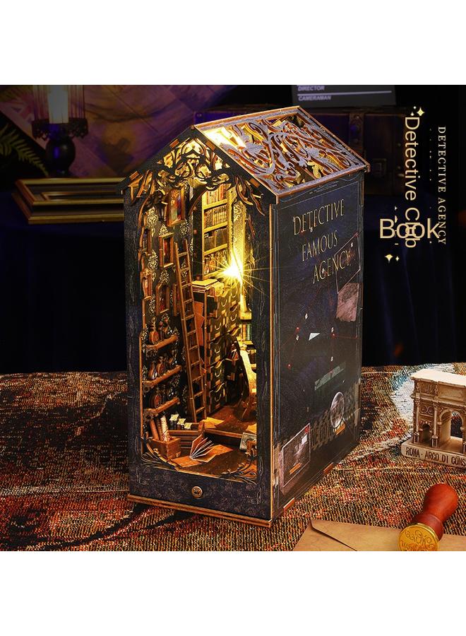 Bluejw Jiate Diy Hut Detective Famous Club 3d Three-dimensional Assembly Book House Miniature Model Building Toys For Men And Women - Image 5