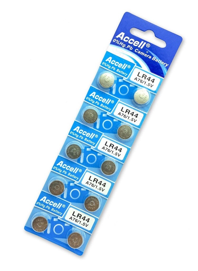 Accell - 10-Pieces Accell AG13 LR44 (A76) Alkaline 1.5V Batteries - Image 1