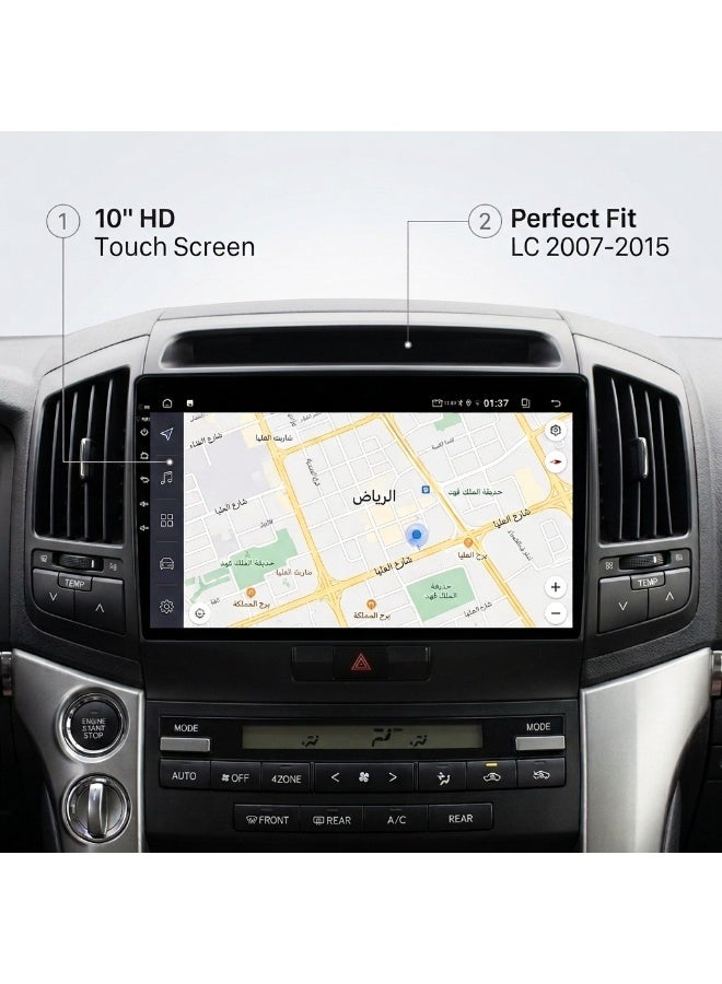 مشغل الوسائط المتعددة للسيارة الاندرويد لتويوتا لاند كروزر LC200 2007-2015 GPS Navigator - Image 2