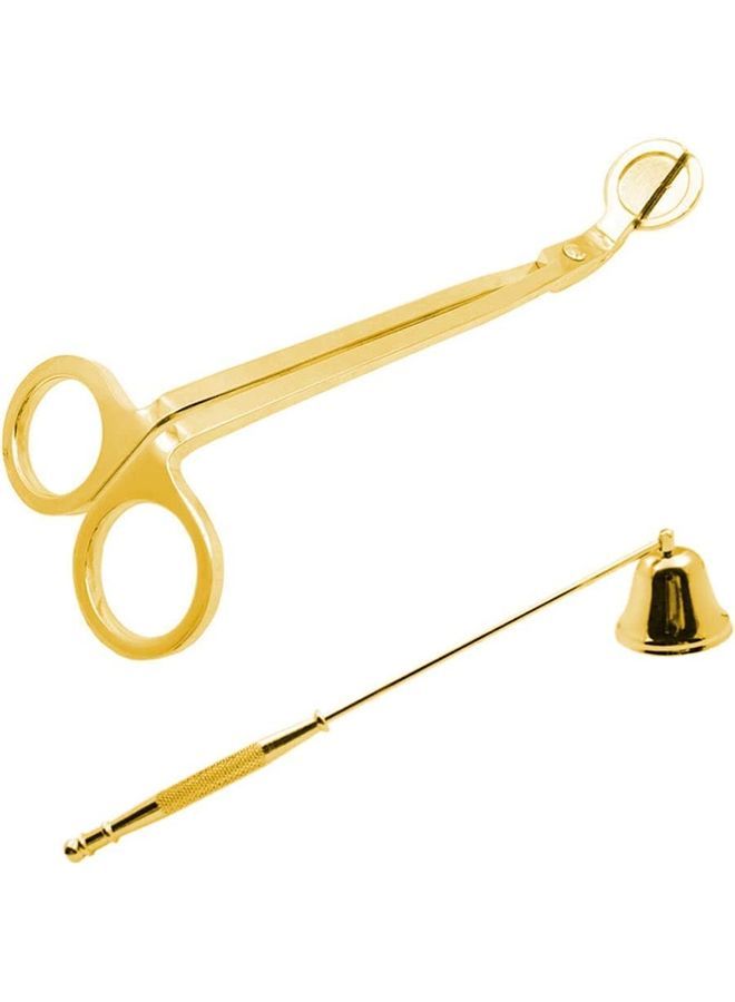 NIBEMINENT Wick Trimmer Candle Accessory Set Gold - Image 1