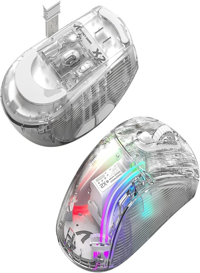 General Rechargeable 2.4G Bluetooth Computer Mouse Wireless Gaming Mouse RGB Color E-Sports Office Silent Mouse 3 Connection Types Suitable for Computer Tablet Mobile Phone  - Image 5